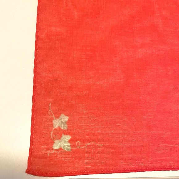NEW Nina Ricci handkerchief red leaf motif - Picture 6 of 7